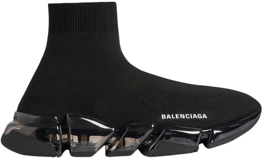 Balenciaga Sneaker Speed 2.0 Full Clear Sole nera Zwart