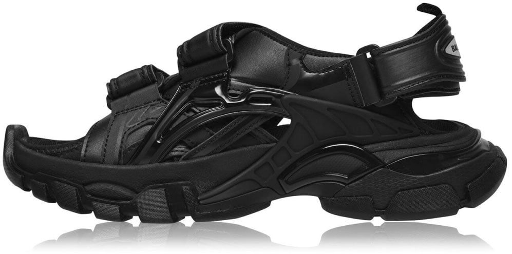 Balenciaga Track Logo Sandals Zwart