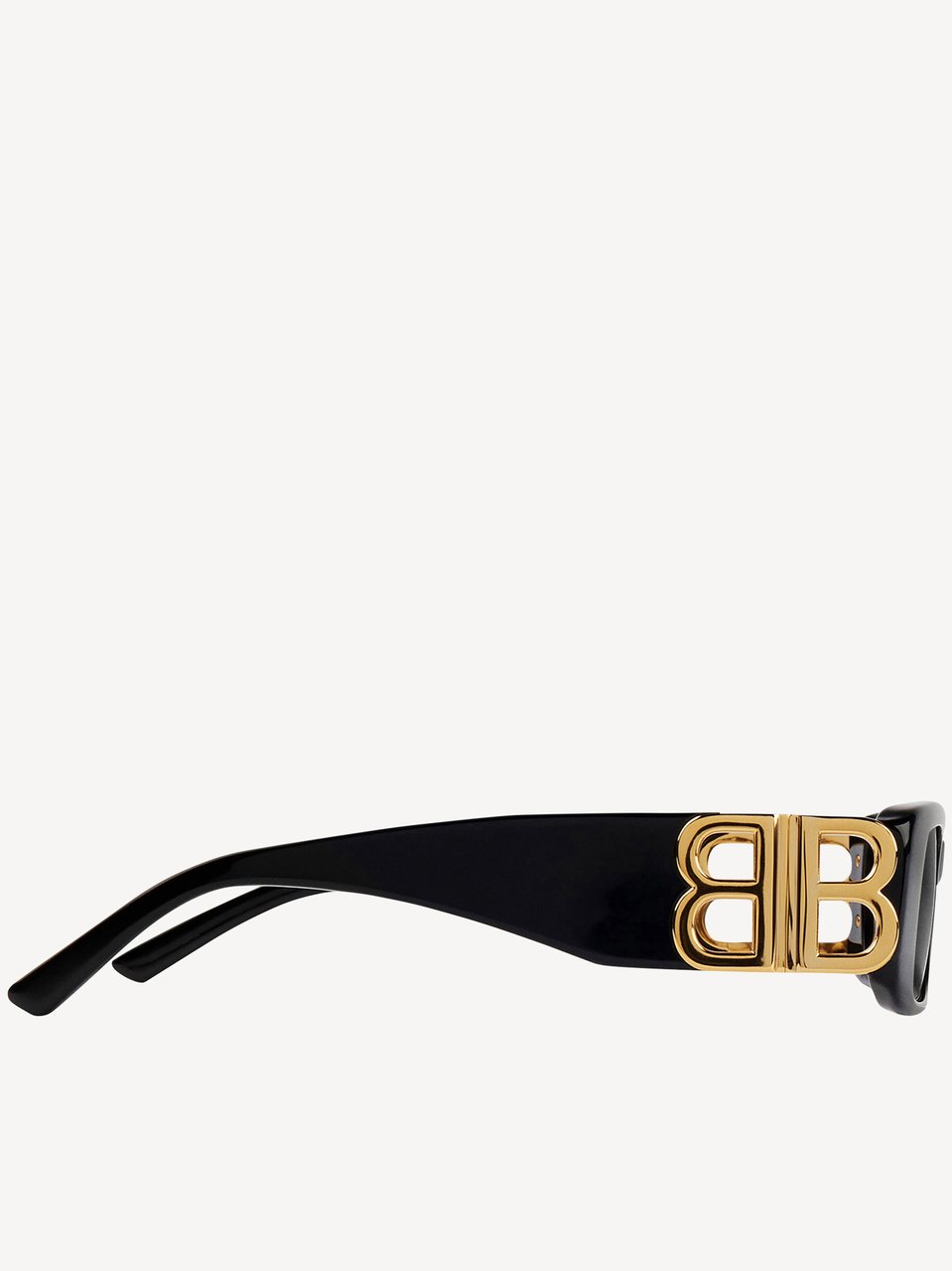 Balenciaga Black Dynasty Rectangle Logo Sunglasses Grijs
