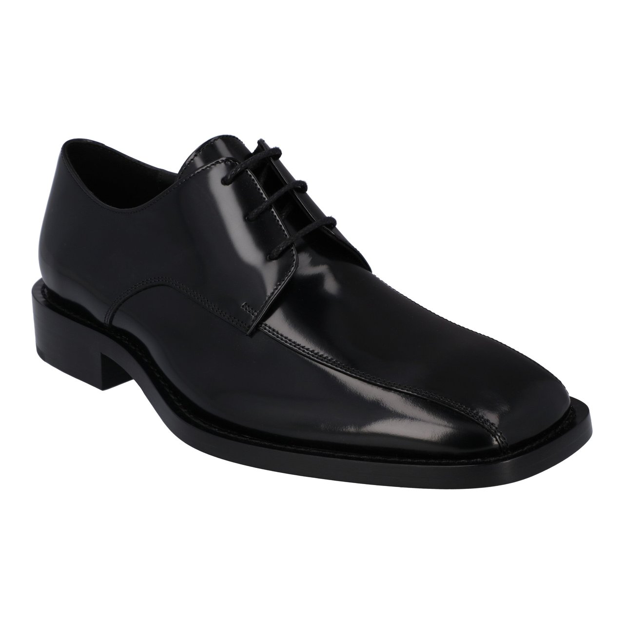 Balenciaga Rim Hi-Shine Derby Shoes Black Zwart
