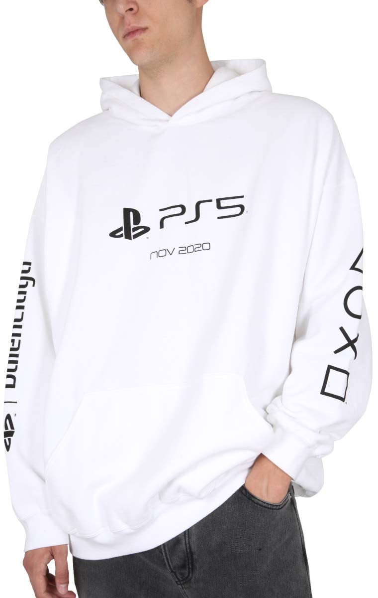 Balenciaga Sweatshirt With "PS5" Logo Neutraal