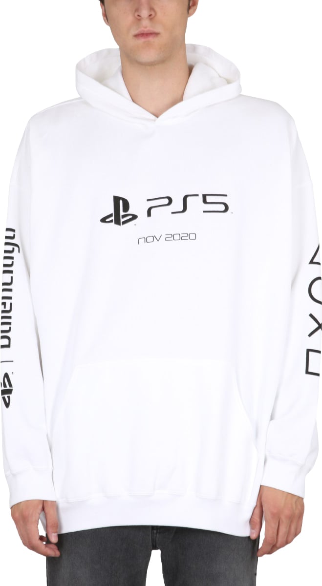 Balenciaga Sweatshirt With "PS5" Logo Neutraal