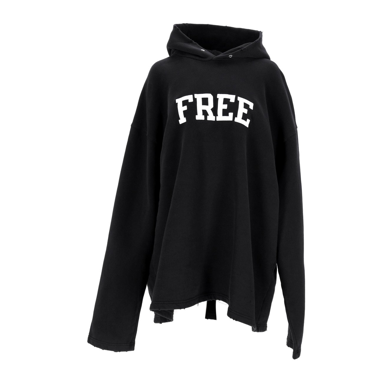 Balenciaga Black Free No Rib Hoodie Zwart