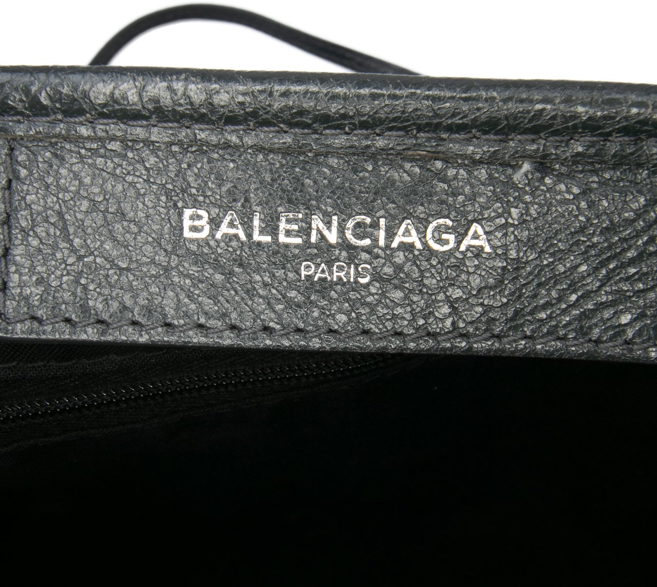 Balenciaga Leather Navy Cabas Satchel XS Zwart