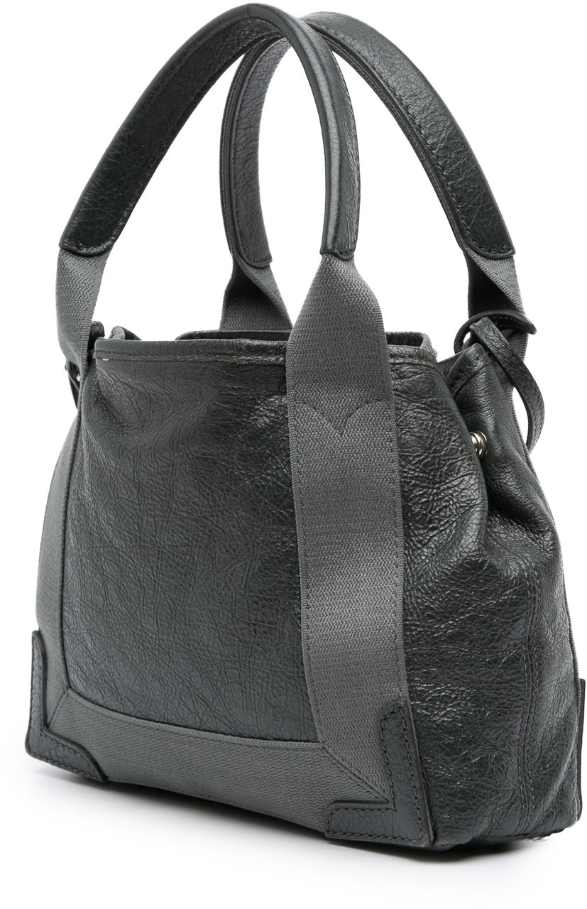 Balenciaga Leather Navy Cabas Satchel XS Zwart