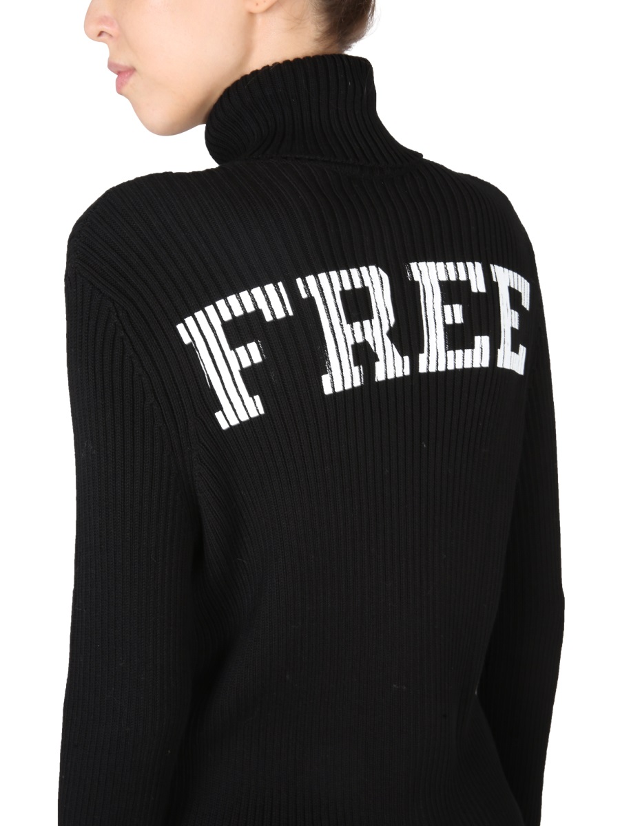 Balenciaga Textured Knit Turtleneck with High Collared Elegance Zwart
