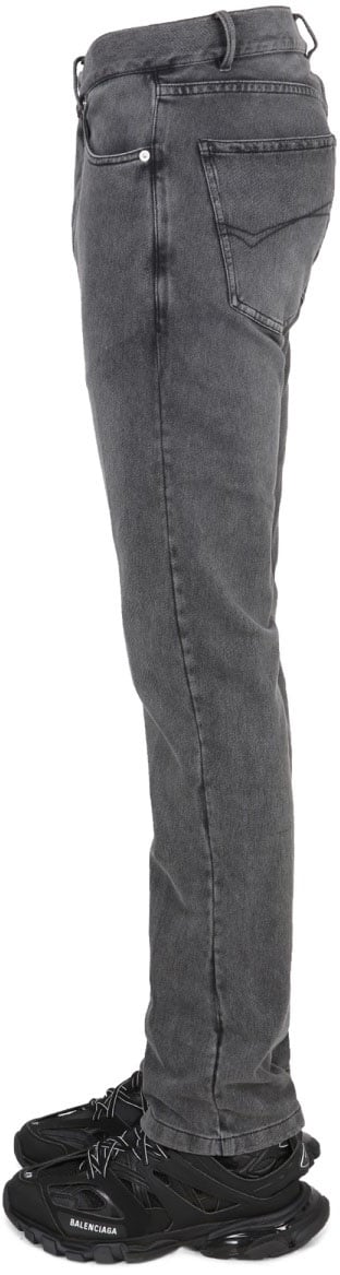 Balenciaga Traditional Fit Jeans with Patch Logo Detail Blauw