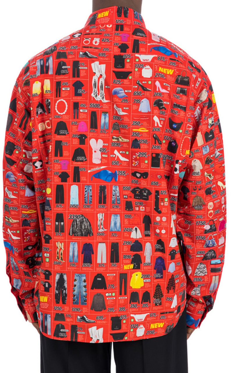 Balenciaga Printed Shirt Rood