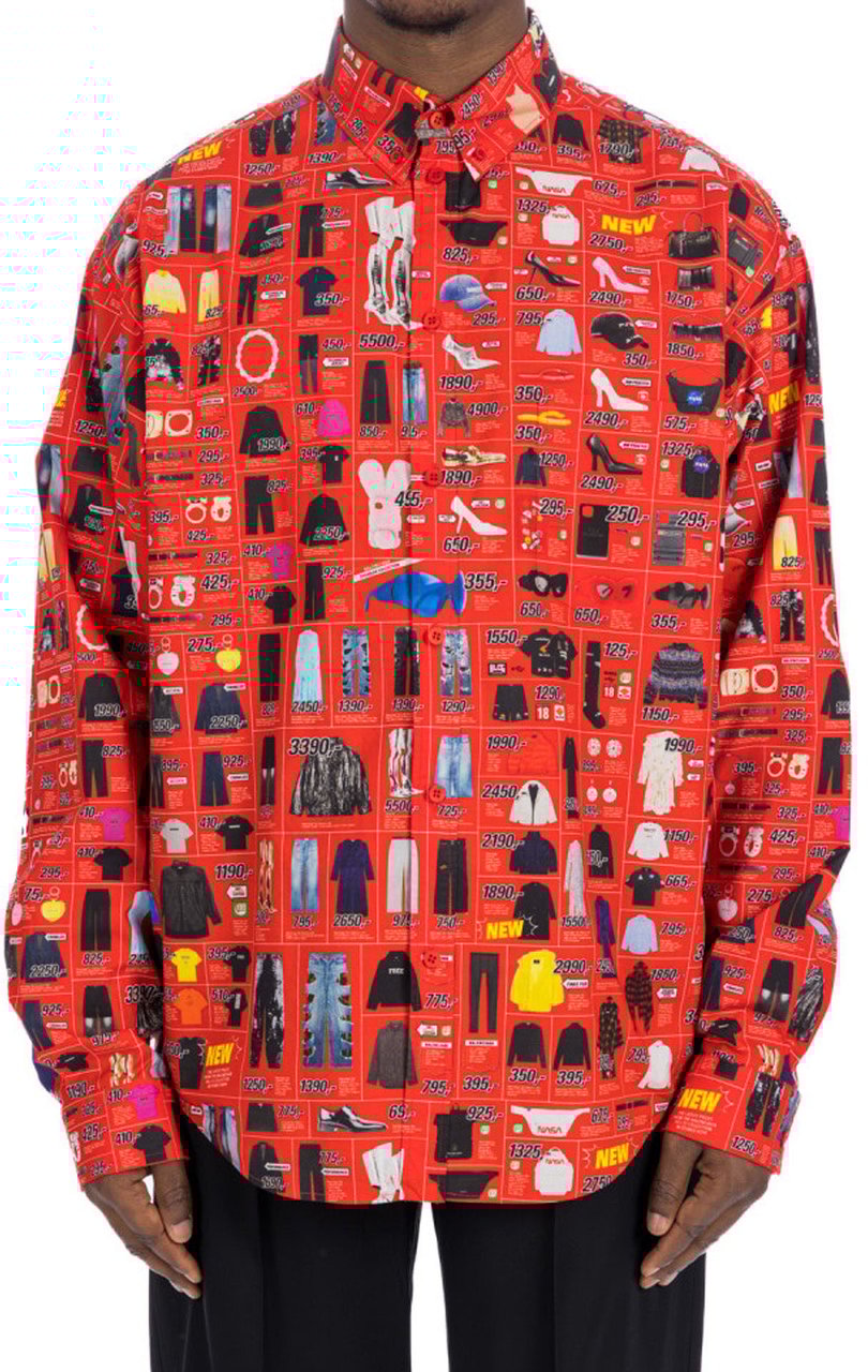 Balenciaga Balenciaga Printed Shirt Rood