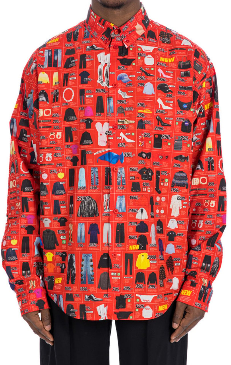 Balenciaga Balenciaga Printed Shirt Rood