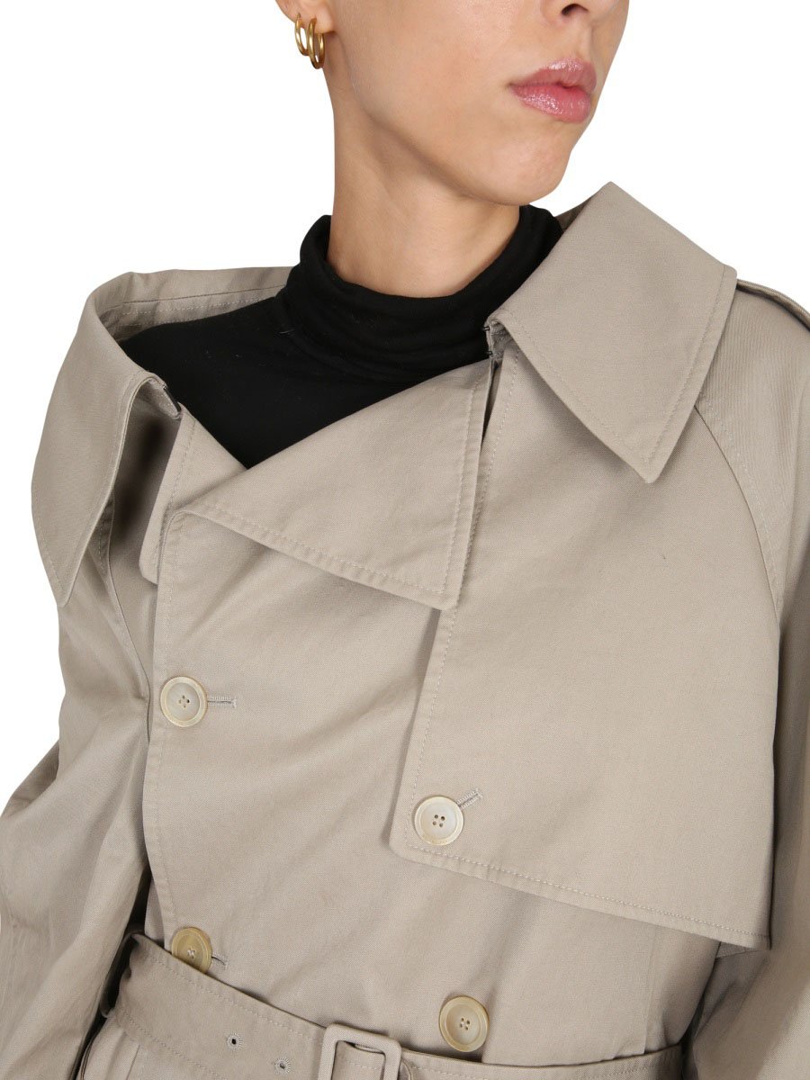 Balenciaga "Off The Shoulder" Trench Neutraal
