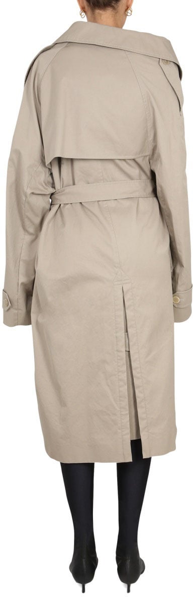Balenciaga "Off The Shoulder" Trench Neutraal