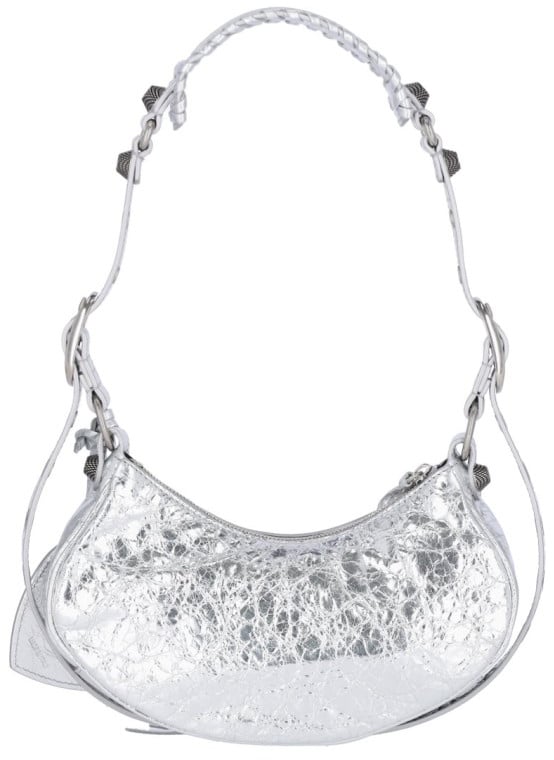 Balenciaga Compact Rectangular Shoulder Bag With Smooth Lamb Leather Finish Wit