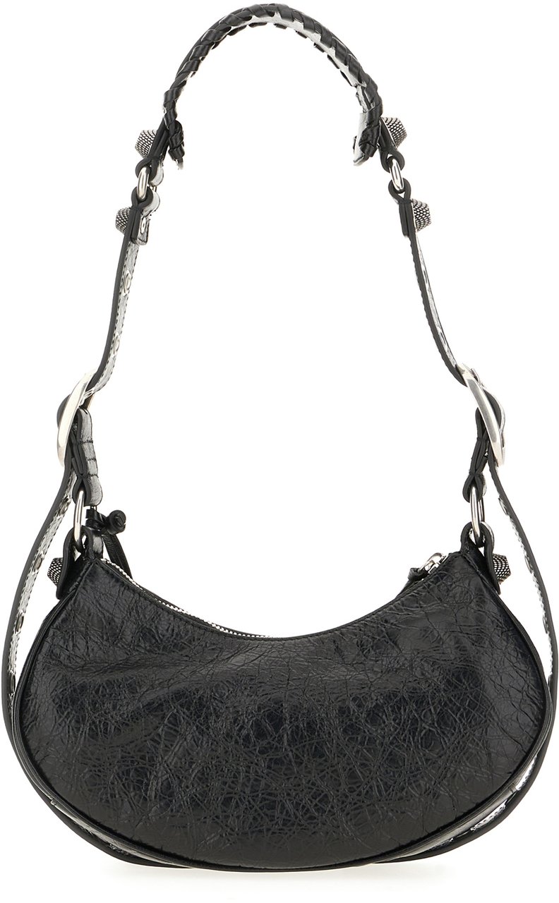 Balenciaga Black nappa leather Le Cagole XS shoulder bag Zwart