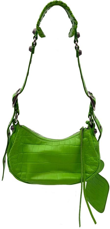 Balenciaga Balenciaga Cagole XS - Lime Green Croc Groen