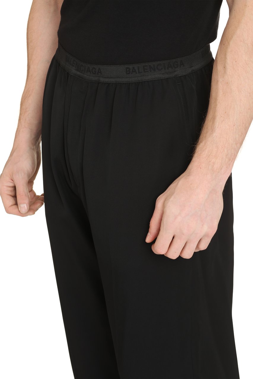 Balenciaga Elasticated waist trousers Zwart