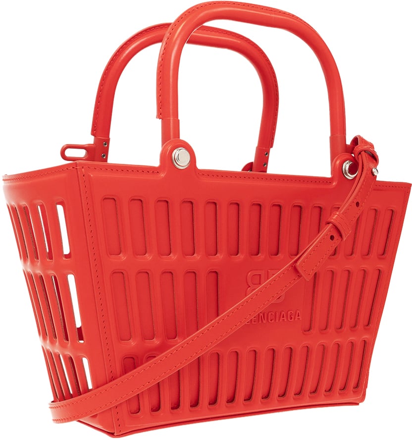 Balenciaga Mag Small Basket Bag Rood