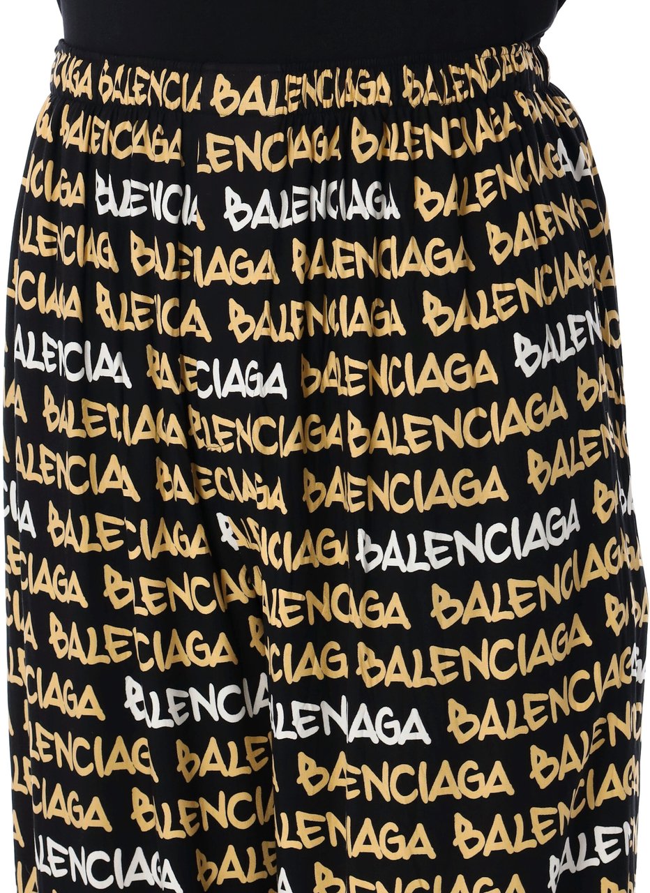 Balenciaga Allover logo pants Zwart