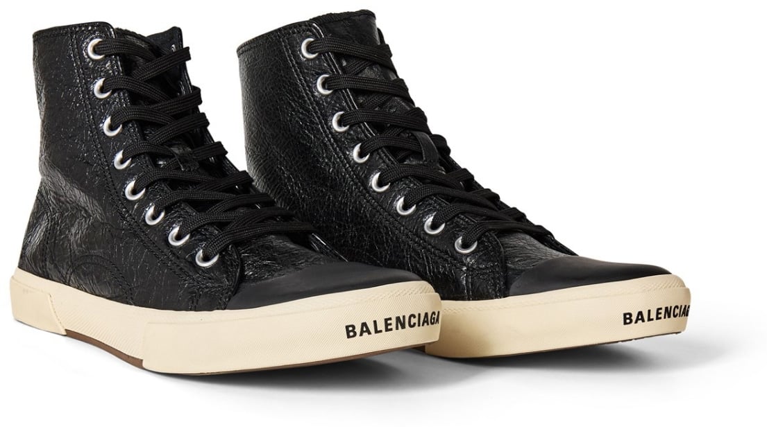 Balenciaga Paris Logo High-top Sneakers Zwart