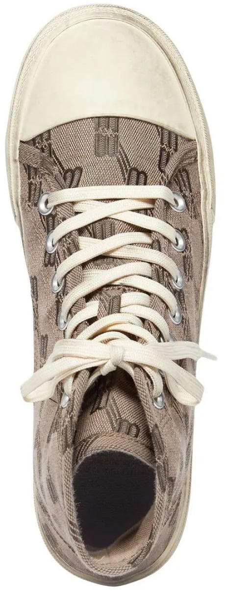 Balenciaga Paris Bb Monogram Logo Hi-top Sneakers Bruin