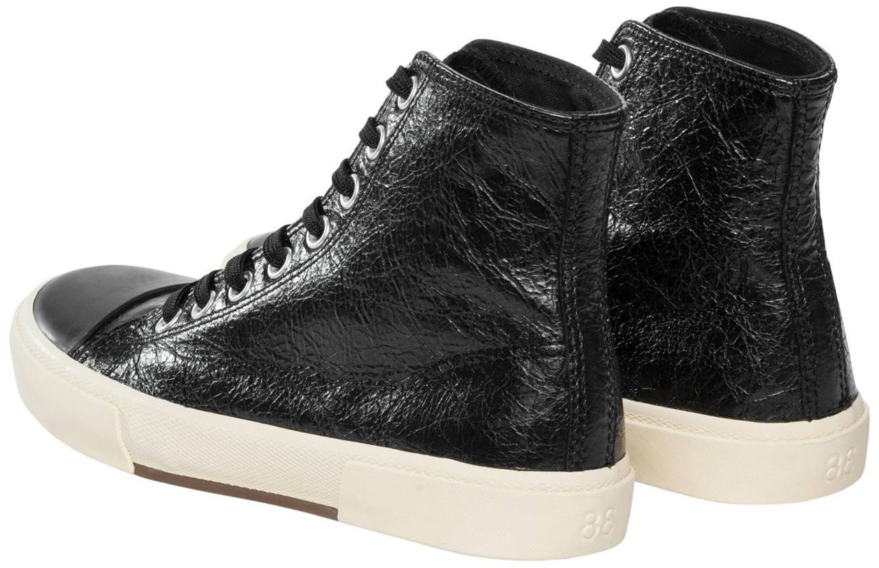 Balenciaga Balenciaga Paris Leather Sneakers Zwart
