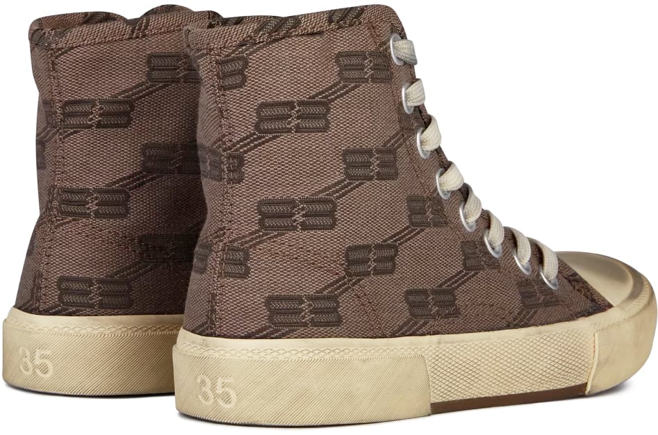 Balenciaga Paris Bb Monogram Logo Hi-top Sneakers Bruin