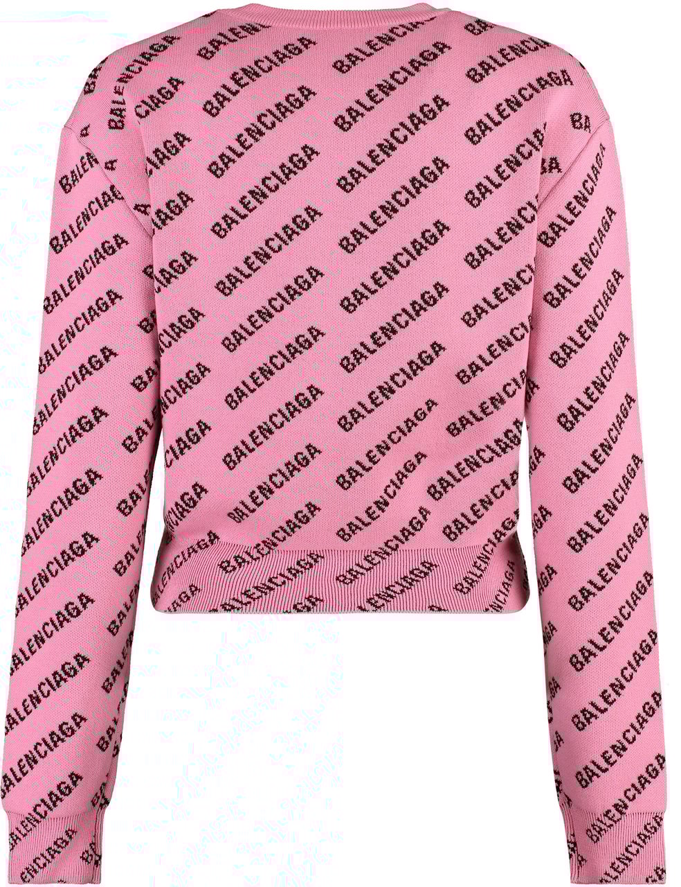 Balenciaga Jacquard crew-neck sweater Roze