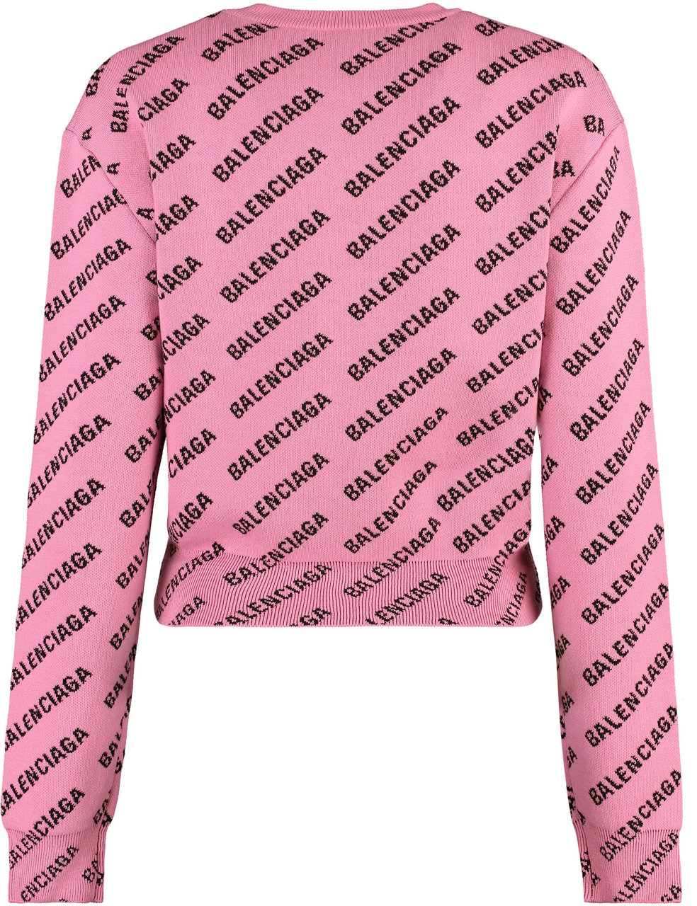 Balenciaga Jacquard crew-neck sweater Roze