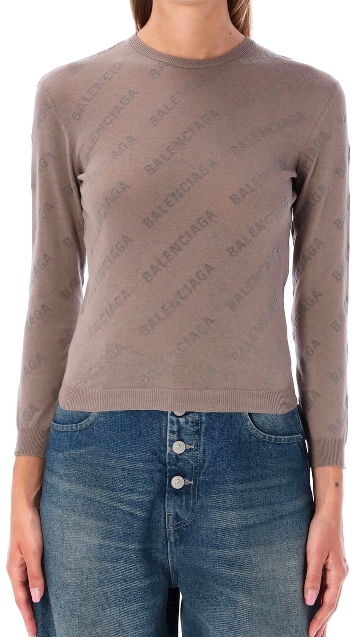 Balenciaga Balenciaga Knitted Pullover Bruin