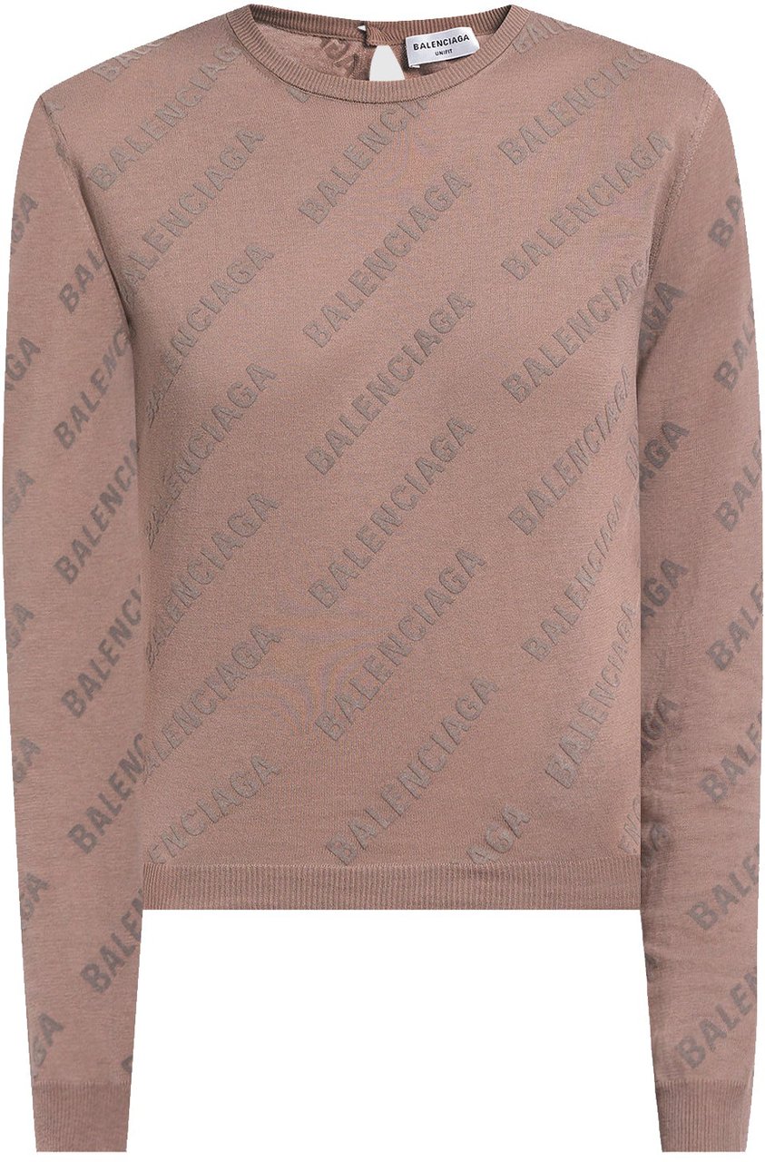 Balenciaga Balenciaga Knitted Pullover Bruin