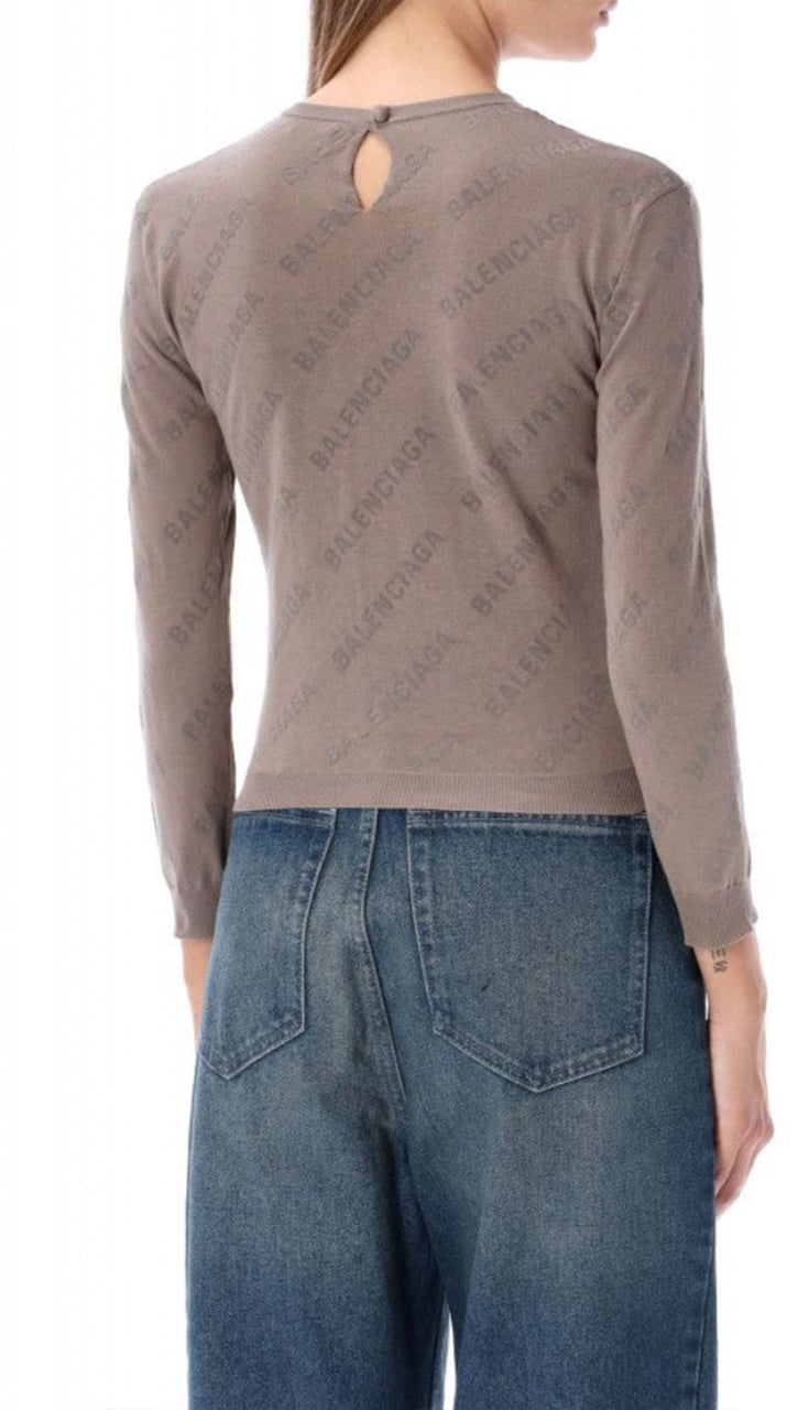 Balenciaga Balenciaga Knitted Pullover Bruin