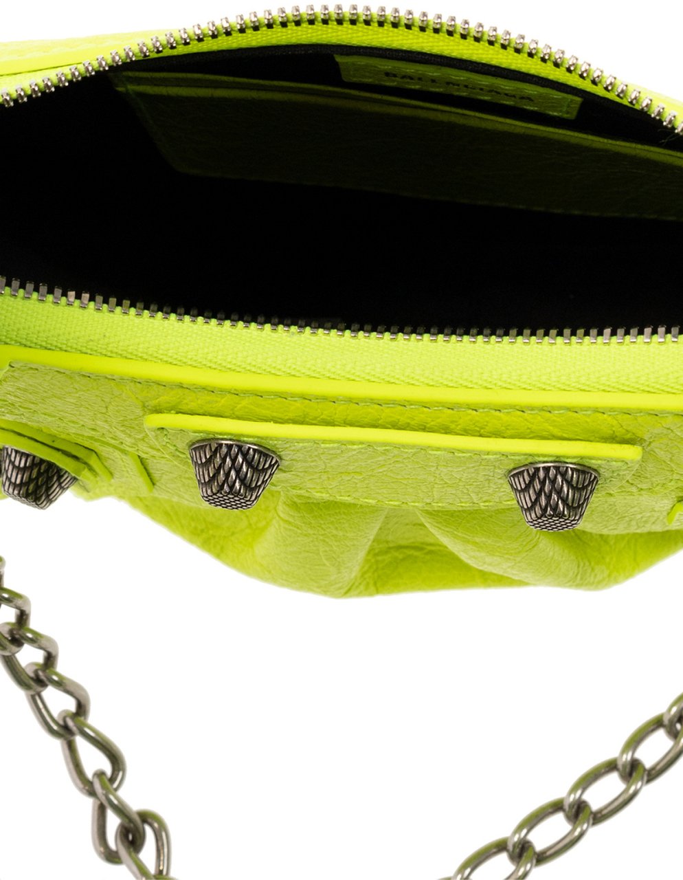 Balenciaga Le Cagole Mini Chain Shoulder Bag Geel