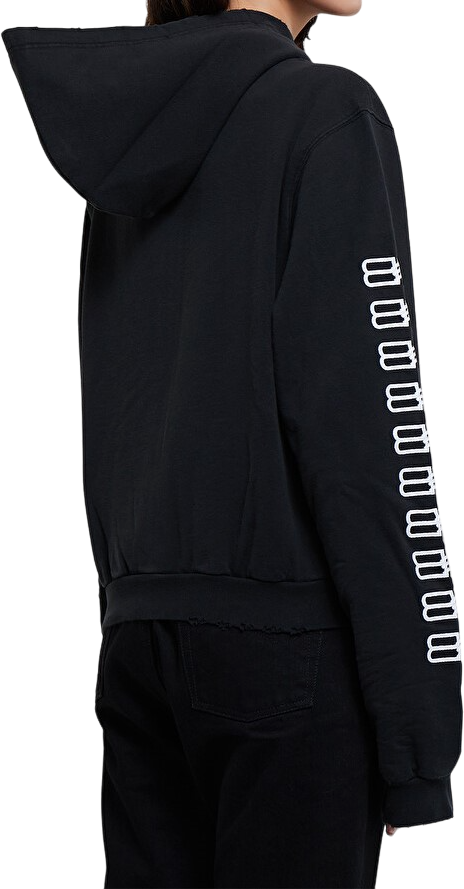 Balenciaga Felpa con zip BB Paris Icon Zwart