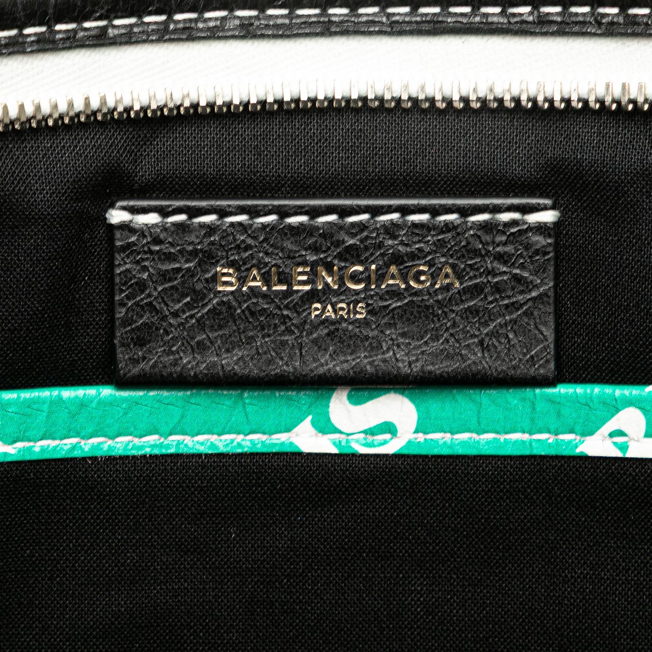 Balenciaga Lambskin Bazar Paris City Arena Clutch Blauw