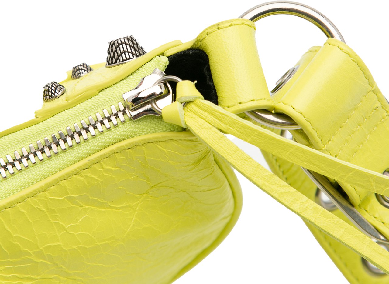 Balenciaga Lambskin Motocross Le Cagole XS Geel
