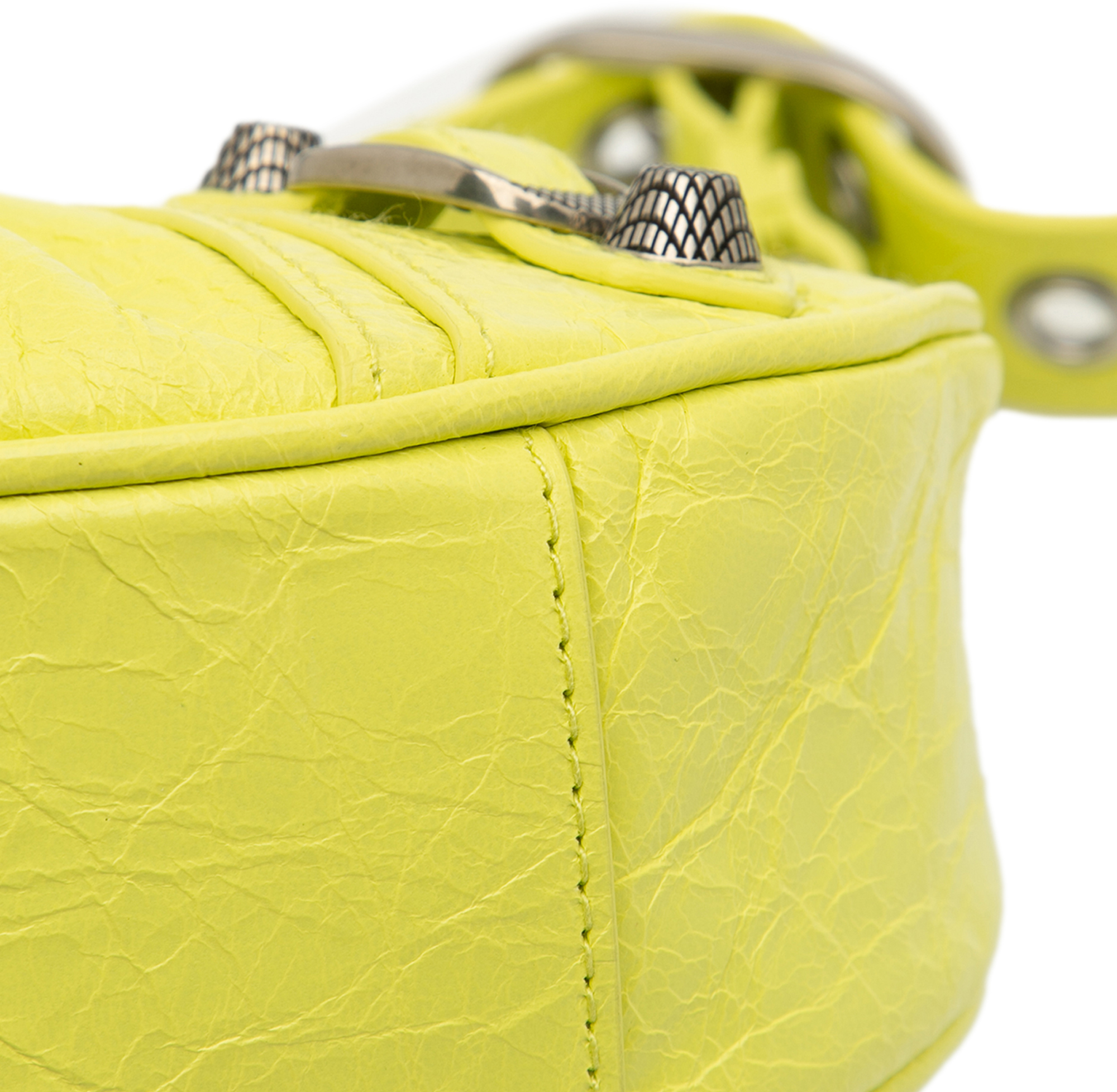 Balenciaga Lambskin Motocross Le Cagole XS Geel