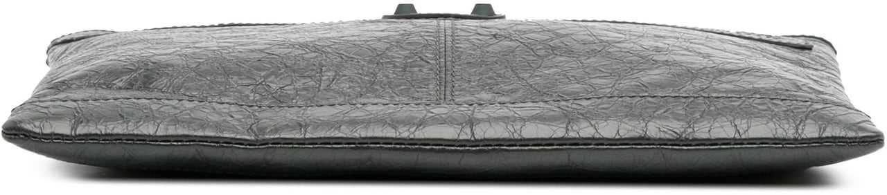 Balenciaga Lambskin Motocross Classic Clip Clutch Groen