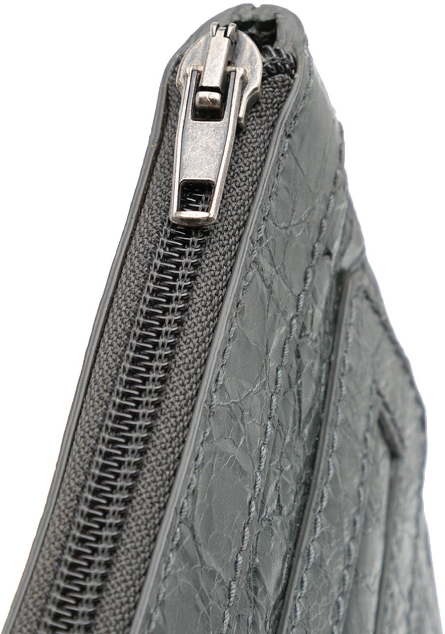 Balenciaga Lambskin Motocross Classic Clip Clutch Groen