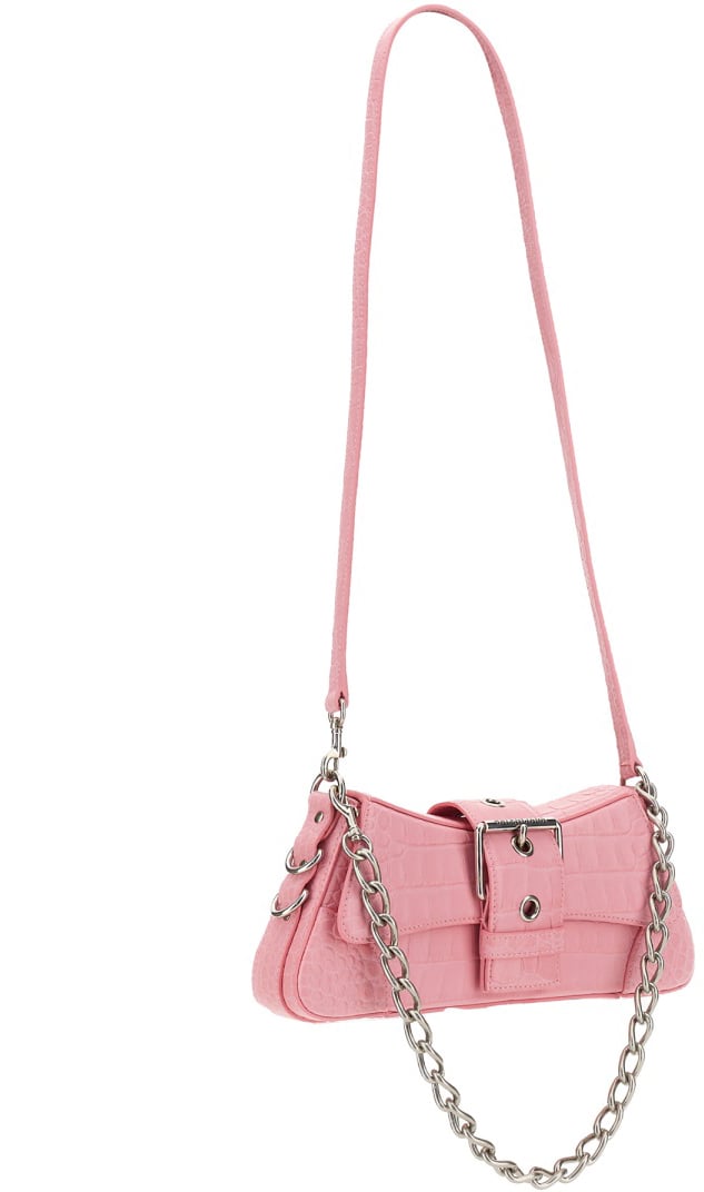Balenciaga Sculptural Shoulder Bag in Soft Matte Calfskin Leather Roze