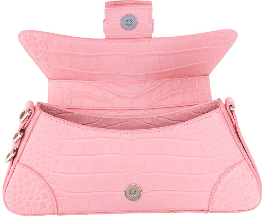 Balenciaga Sculptural Shoulder Bag in Soft Matte Calfskin Leather Roze