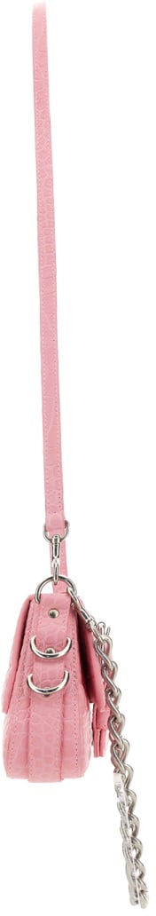 Balenciaga Sculptural Shoulder Bag in Soft Matte Calfskin Leather Roze