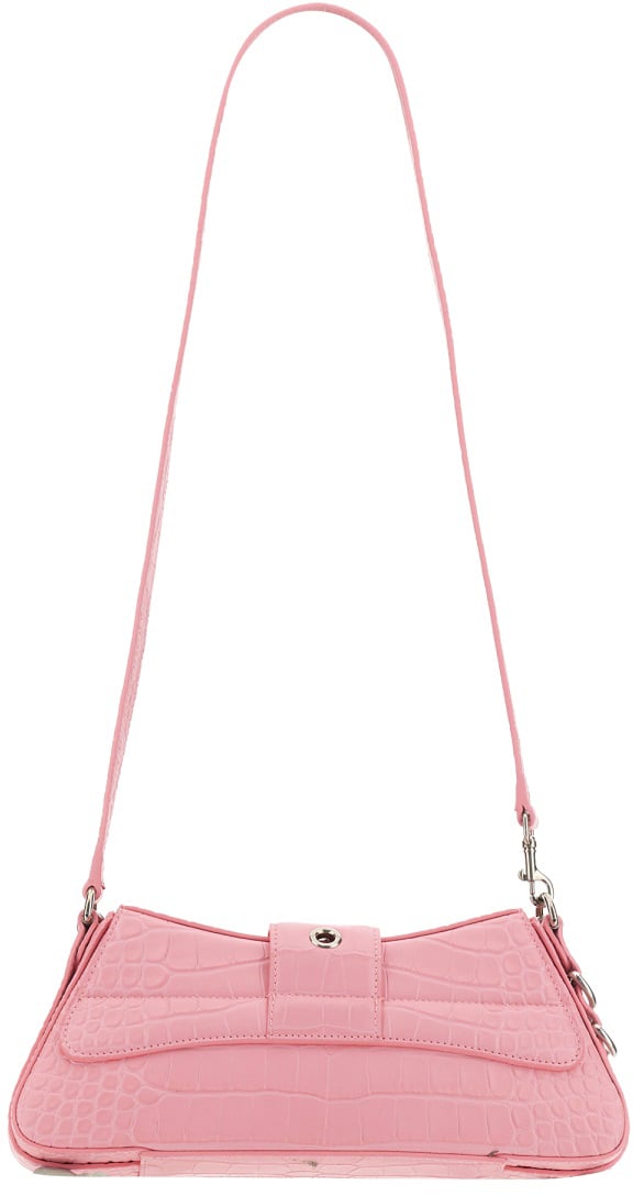 Balenciaga Sculptural Shoulder Bag in Soft Matte Calfskin Leather Roze
