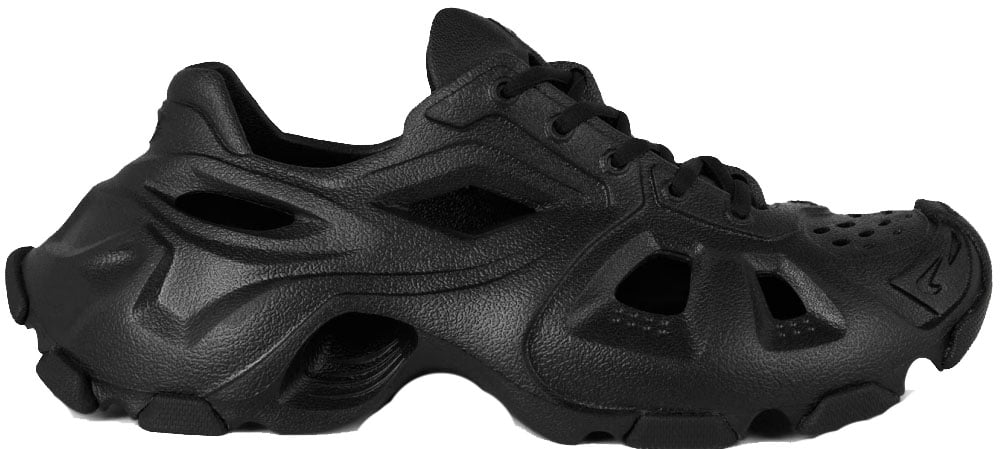 Balenciaga Hd Lace-up Cut-out Sneakers Zwart