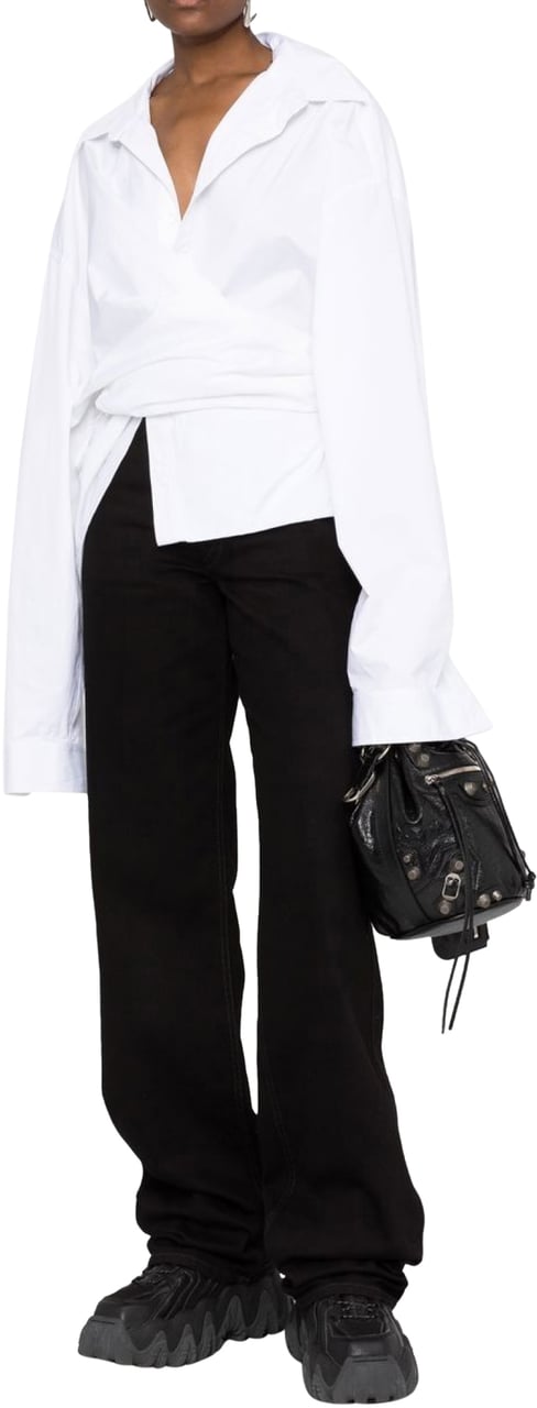 Balenciaga Oversized Wrap Shirt Wit