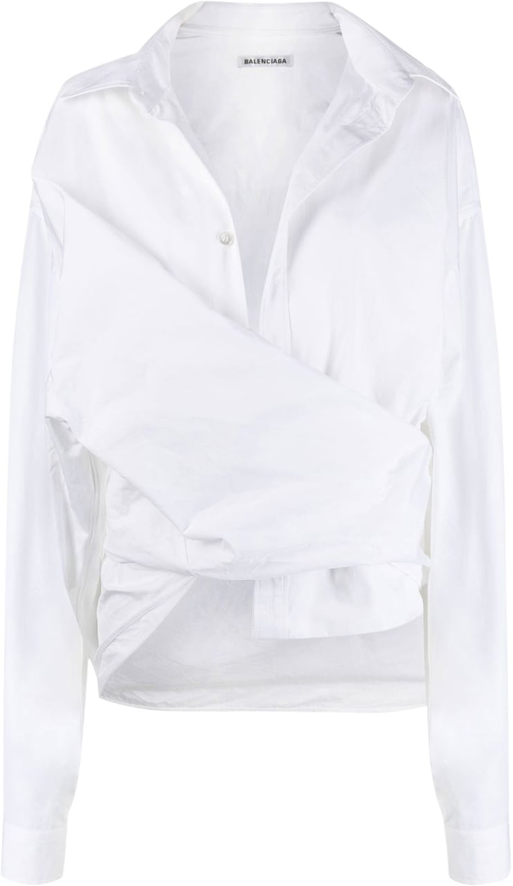 Balenciaga Oversized Wrap Shirt Wit