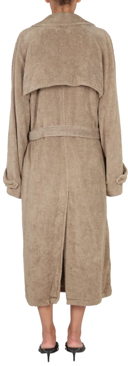 Balenciaga Towel Trench Coat with Adjustable Belt Closure Roze