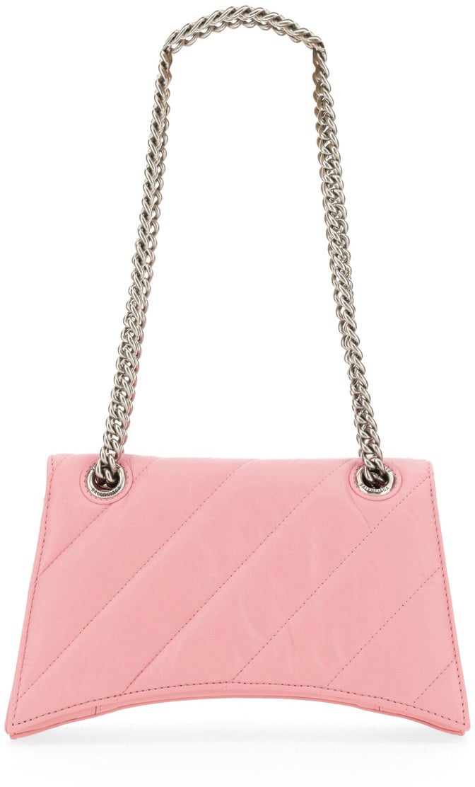 Balenciaga Quilted Crushed Calf Small Shoulder Bag Roze