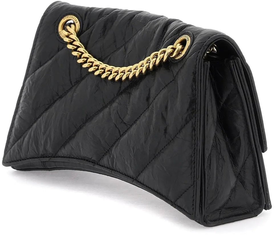 Balenciaga Balenciaga Crush Small Shoulder Bag Zwart