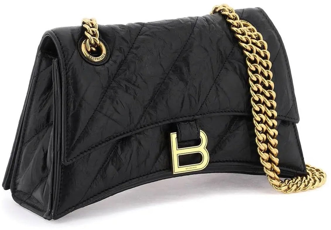 Balenciaga Balenciaga Crush Small Shoulder Bag Zwart