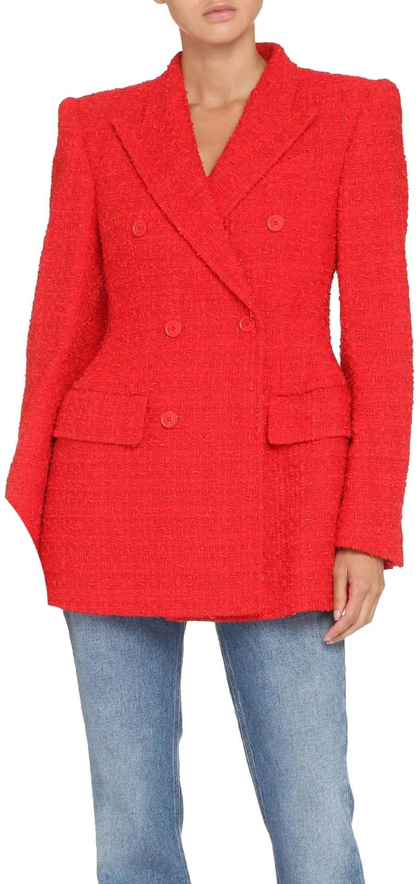 Balenciaga Balenciaga Tweed Blazer Jacket Rood